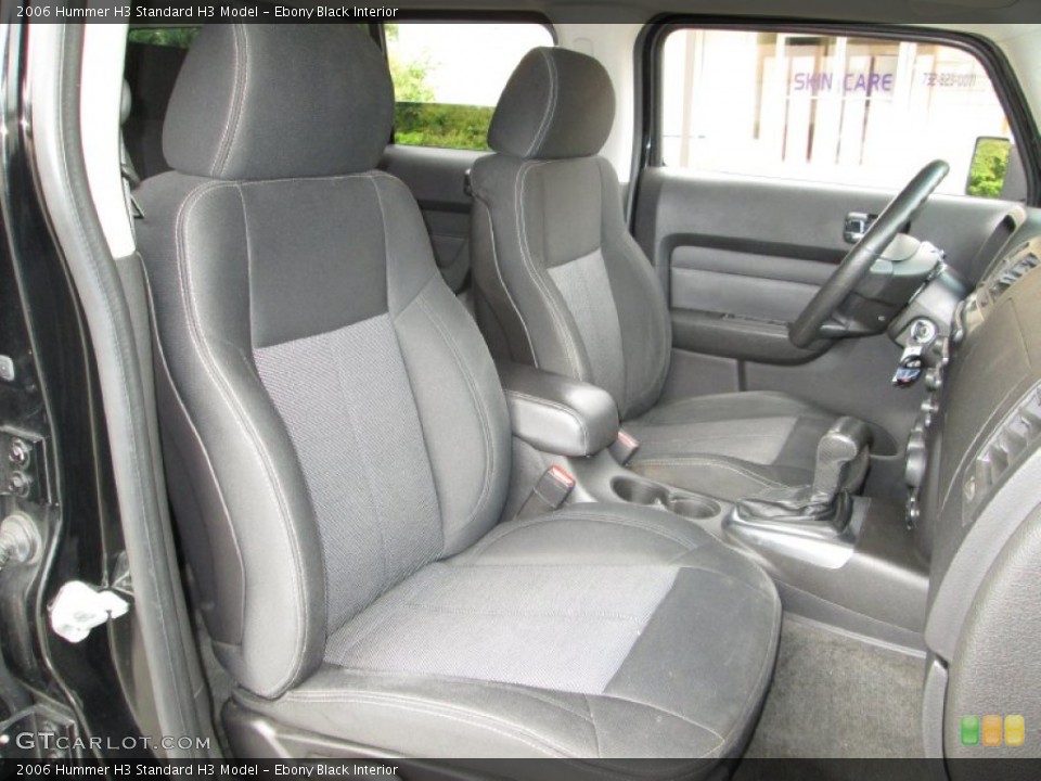 Ebony Black Interior Front Seat for the 2006 Hummer H3  #85205549