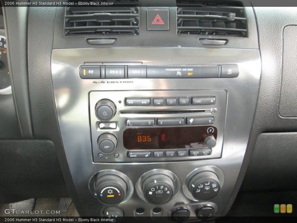 Ebony Black Interior Controls for the 2006 Hummer H3  #85205663