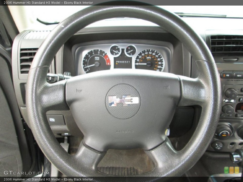 Ebony Black Interior Steering Wheel for the 2006 Hummer H3  #85205741