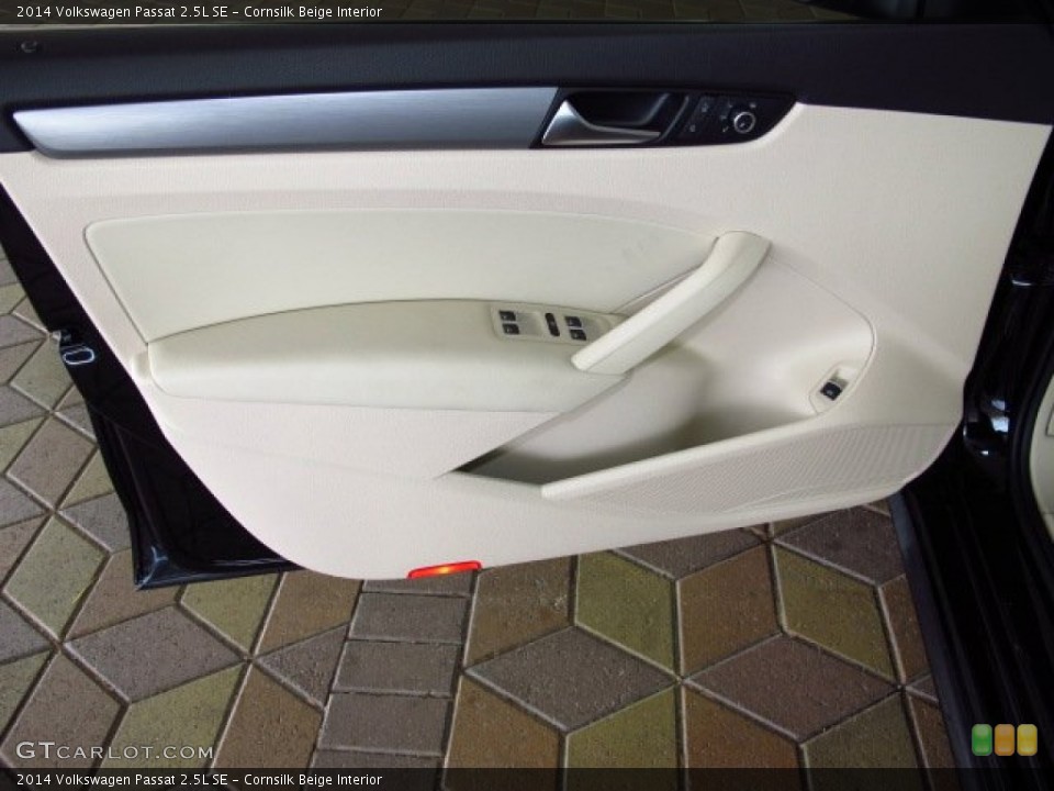 Cornsilk Beige Interior Door Panel for the 2014 Volkswagen Passat 2.5L SE #85208531