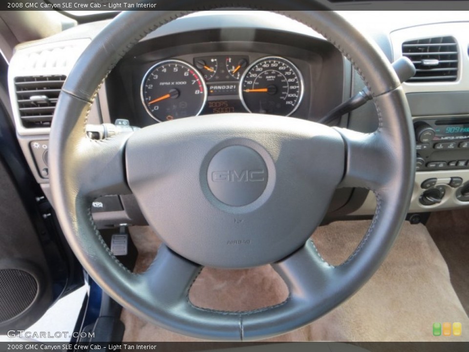 Light Tan Interior Steering Wheel for the 2008 GMC Canyon SLE Crew Cab #85216100