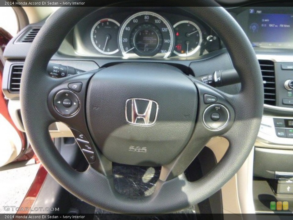 Ivory Interior Steering Wheel for the 2014 Honda Accord EX Sedan #85218393