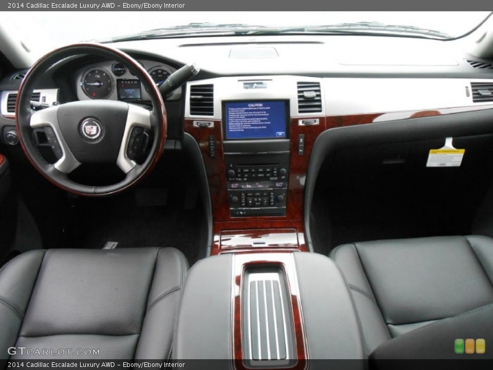 Ebony/Ebony Interior Dashboard for the 2014 Cadillac Escalade Luxury AWD #85218681