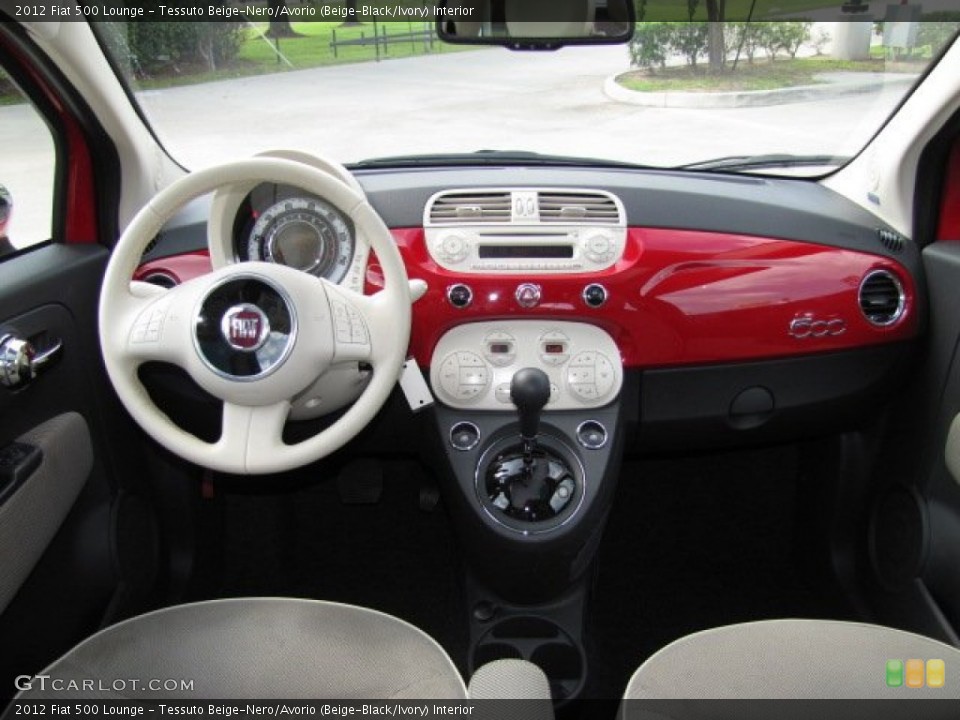 Tessuto Beige-Nero/Avorio (Beige-Black/Ivory) Interior Dashboard for the 2012 Fiat 500 Lounge #85222336