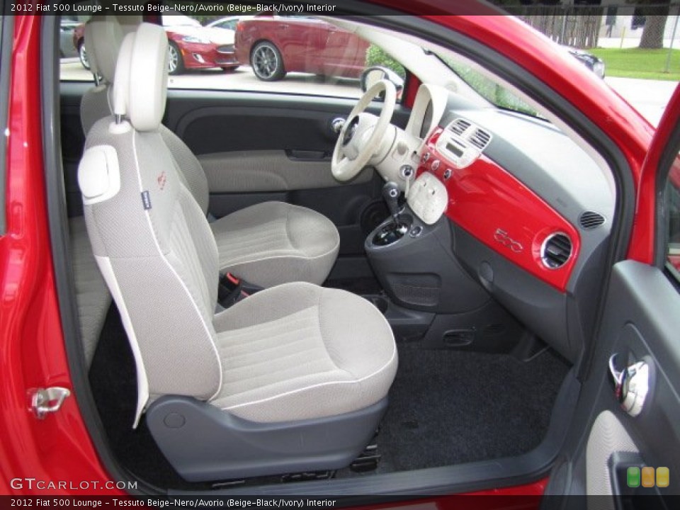 Tessuto Beige-Nero/Avorio (Beige-Black/Ivory) Interior Front Seat for the 2012 Fiat 500 Lounge #85222346