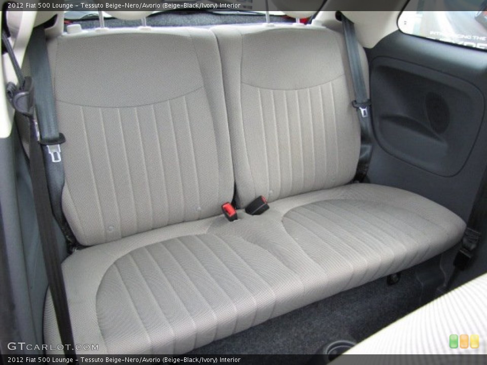 Tessuto Beige-Nero/Avorio (Beige-Black/Ivory) Interior Rear Seat for the 2012 Fiat 500 Lounge #85222658