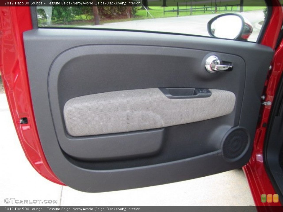 Tessuto Beige-Nero/Avorio (Beige-Black/Ivory) Interior Door Panel for the 2012 Fiat 500 Lounge #85222808