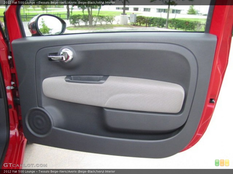 Tessuto Beige-Nero/Avorio (Beige-Black/Ivory) Interior Door Panel for the 2012 Fiat 500 Lounge #85222843