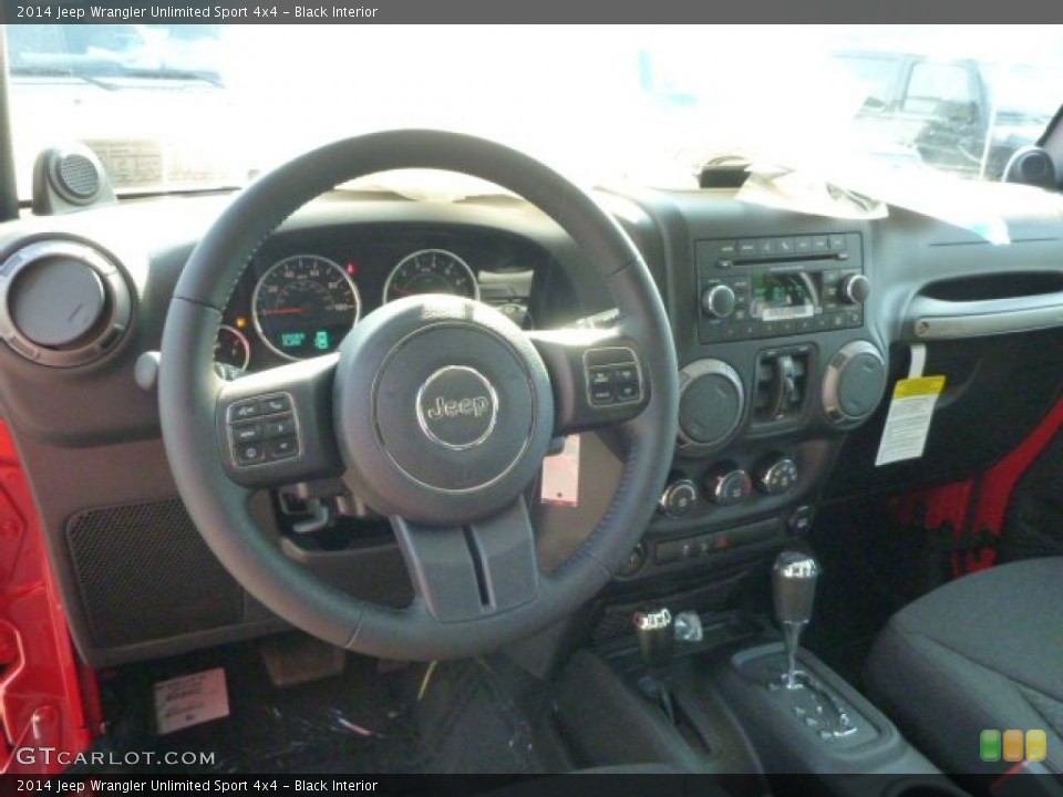 Black Interior Dashboard for the 2014 Jeep Wrangler Unlimited Sport 4x4 #85225106