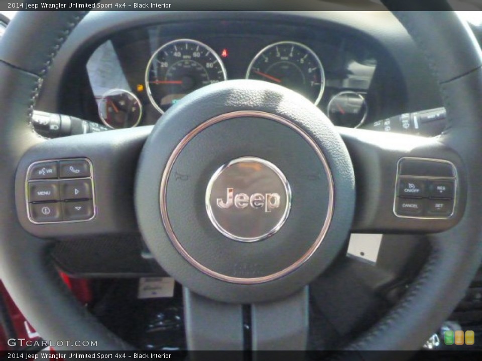 Black Interior Steering Wheel for the 2014 Jeep Wrangler Unlimited Sport 4x4 #85225154