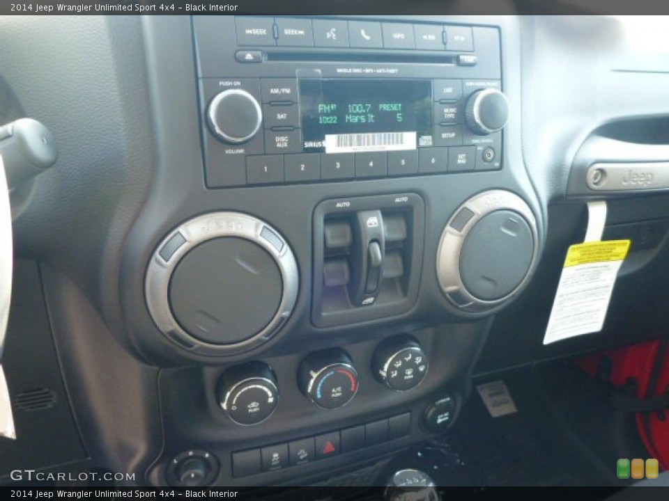 Black Interior Controls for the 2014 Jeep Wrangler Unlimited Sport 4x4 #85225175