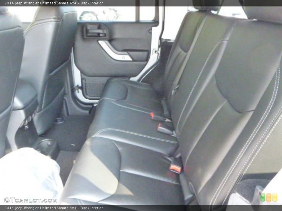 Black Interior Rear Seat for the 2014 Jeep Wrangler Unlimited Sahara 4x4 #85225508
