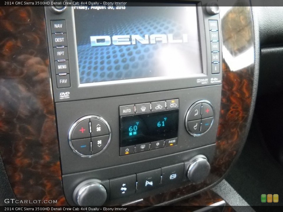 Ebony Interior Controls for the 2014 GMC Sierra 3500HD Denali Crew Cab 4x4 Dually #85226870