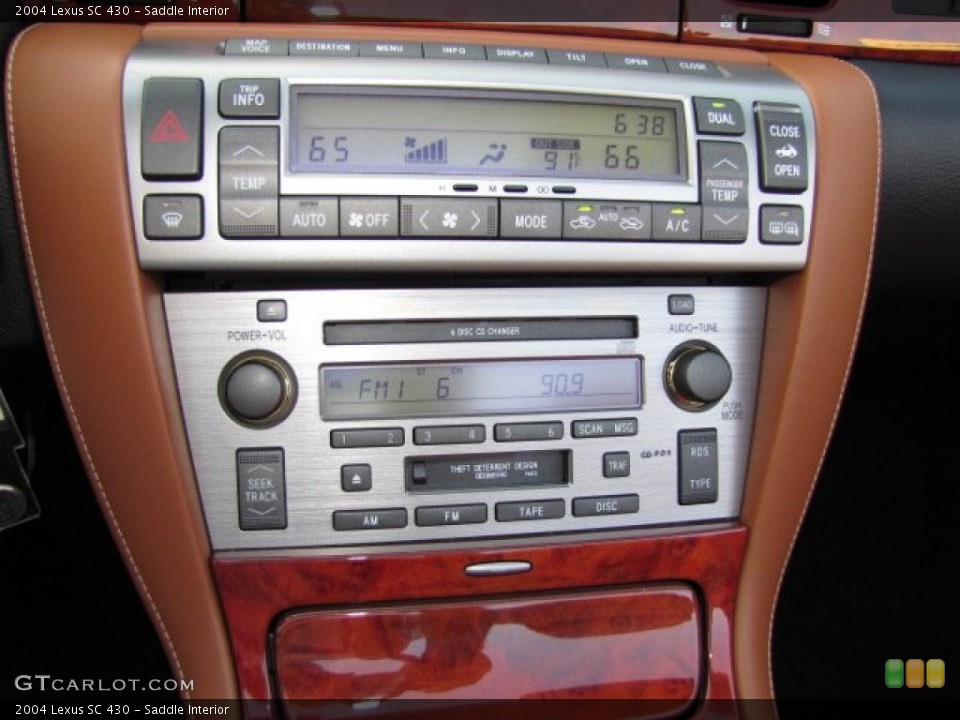 Saddle Interior Controls for the 2004 Lexus SC 430 #85231637