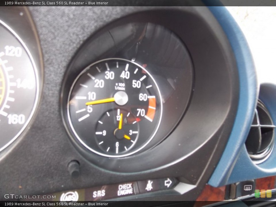 Blue Interior Gauges for the 1989 Mercedes-Benz SL Class 560 SL Roadster #85232552