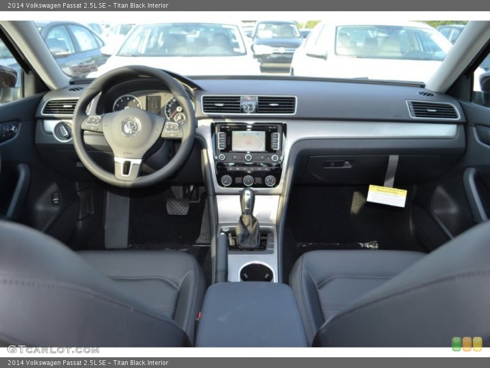 Titan Black Interior Dashboard for the 2014 Volkswagen Passat 2.5L SE #85233710