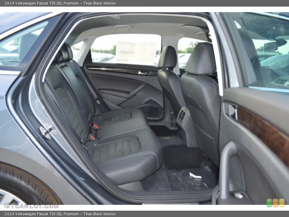 Titan Black Interior Rear Seat for the 2014 Volkswagen Passat TDI SEL Premium #85233953
