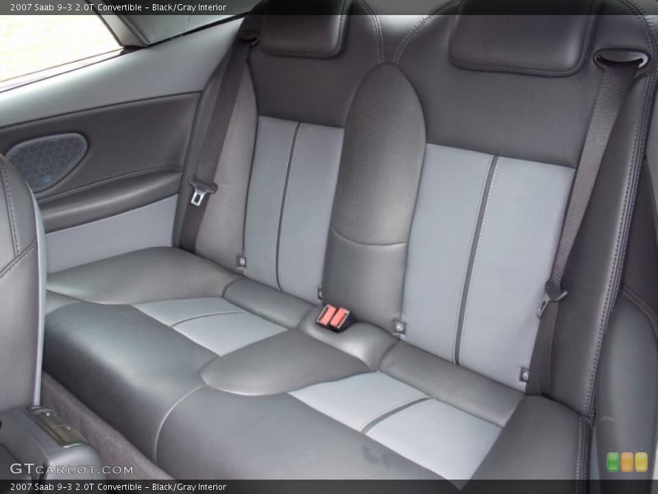 Black/Gray Interior Rear Seat for the 2007 Saab 9-3 2.0T Convertible #85235047