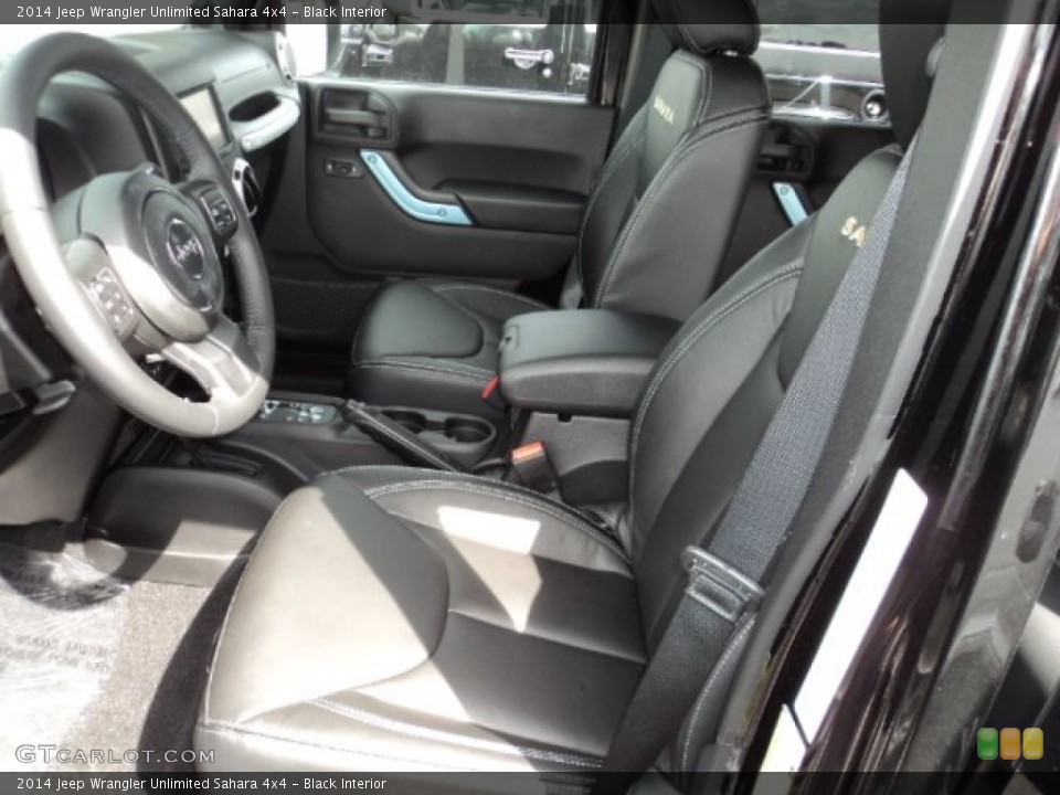Black Interior Front Seat for the 2014 Jeep Wrangler Unlimited Sahara 4x4 #85237046