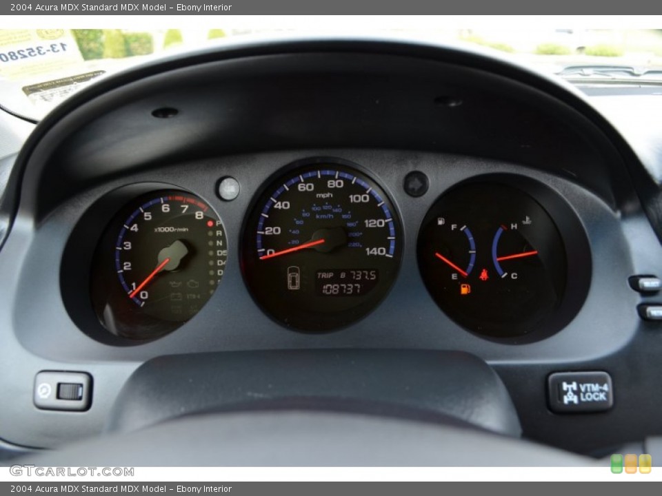 Ebony Interior Gauges for the 2004 Acura MDX  #85238714