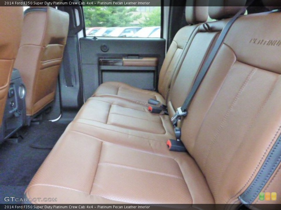Platinum Pecan Leather Interior Rear Seat for the 2014 Ford F350 Super Duty Platinum Crew Cab 4x4 #85240205