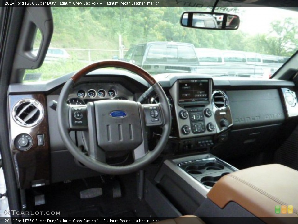 Platinum Pecan Leather Interior Prime Interior for the 2014 Ford F350 Super Duty Platinum Crew Cab 4x4 #85240225