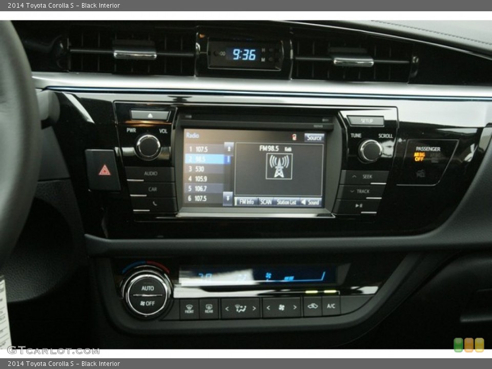Black Interior Controls for the 2014 Toyota Corolla S #85247771