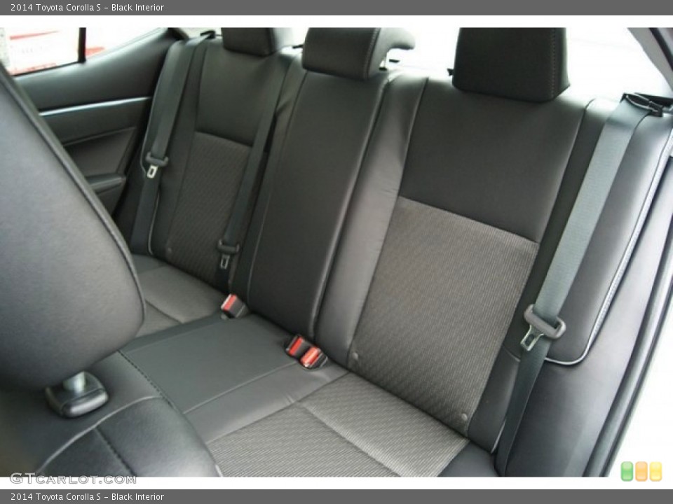 Black Interior Rear Seat for the 2014 Toyota Corolla S #85247786