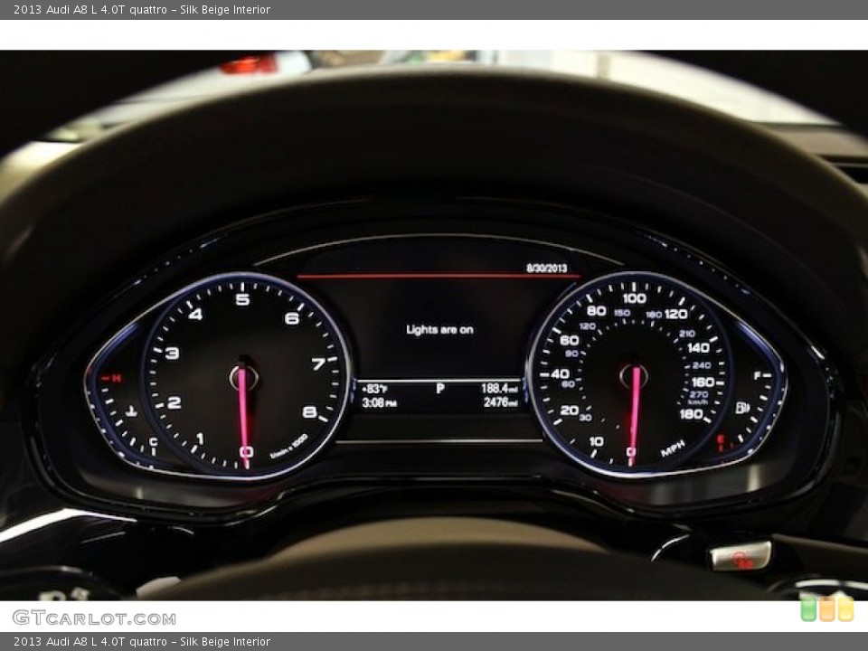 Silk Beige Interior Gauges for the 2013 Audi A8 L 4.0T quattro #85247879