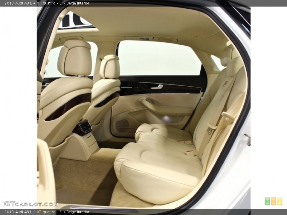 Silk Beige Interior Rear Seat for the 2013 Audi A8 L 4.0T quattro #85248053