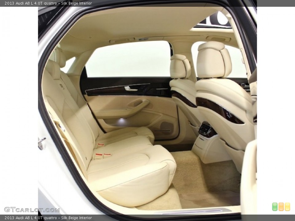 Silk Beige Interior Rear Seat for the 2013 Audi A8 L 4.0T quattro #85248065