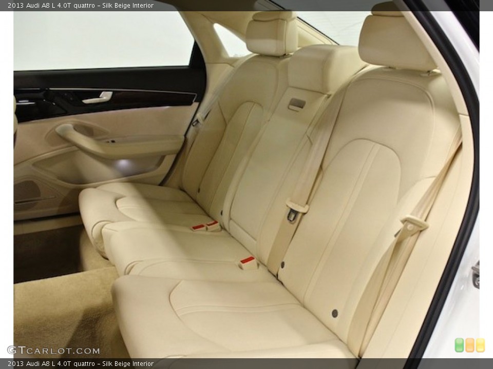 Silk Beige Interior Rear Seat for the 2013 Audi A8 L 4.0T quattro #85248083