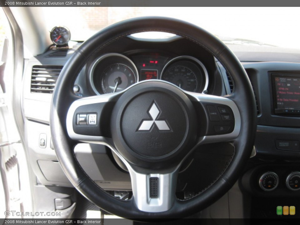 Black Interior Steering Wheel for the 2008 Mitsubishi Lancer Evolution GSR #85251320