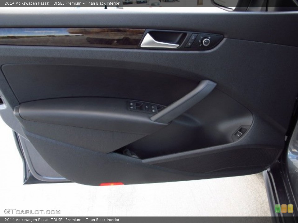 Titan Black Interior Door Panel for the 2014 Volkswagen Passat TDI SEL Premium #85254987