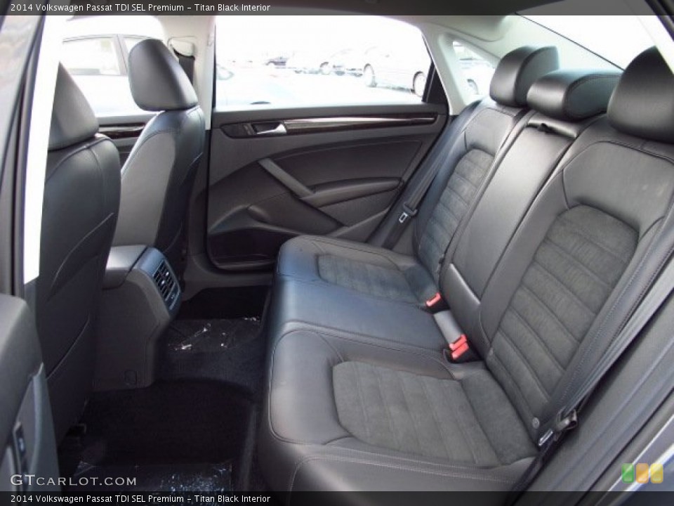 Titan Black Interior Rear Seat for the 2014 Volkswagen Passat TDI SEL Premium #85255050