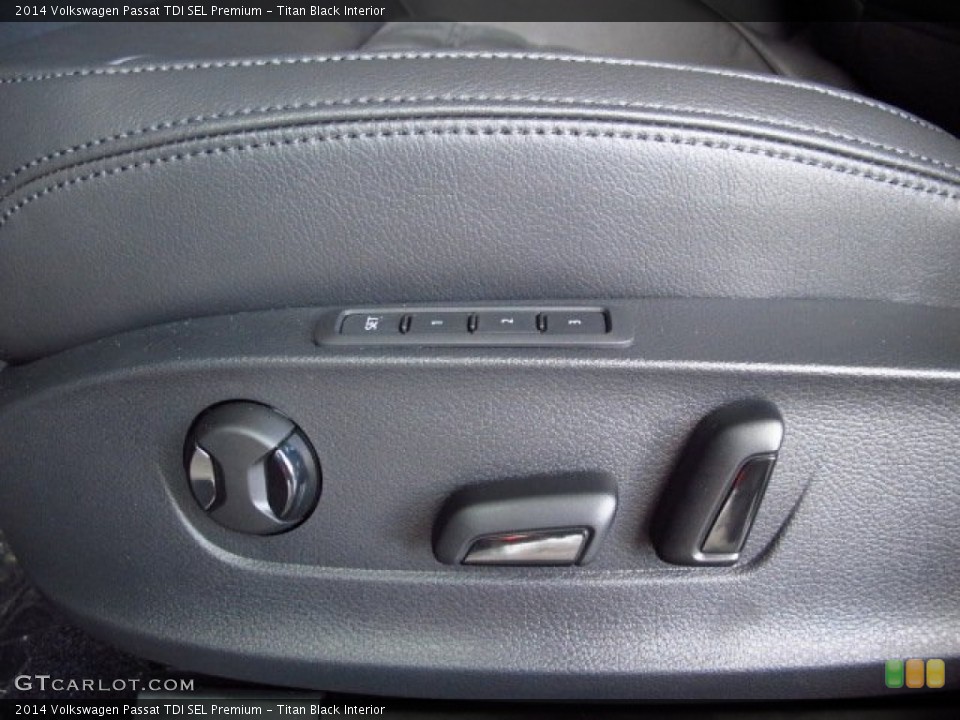 Titan Black Interior Controls for the 2014 Volkswagen Passat TDI SEL Premium #85255272