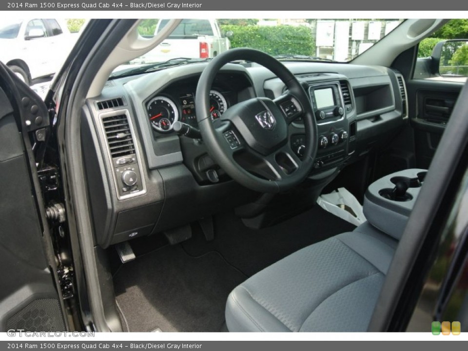 Black/Diesel Gray Interior Prime Interior for the 2014 Ram 1500 Express Quad Cab 4x4 #85256016