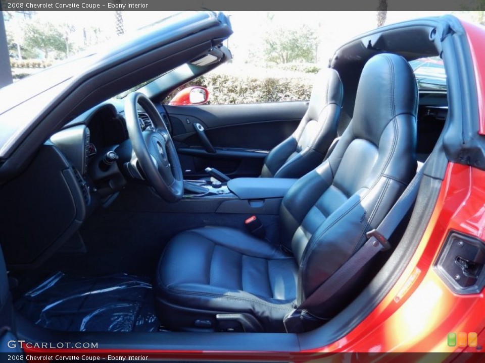 Ebony Interior Photo for the 2008 Chevrolet Corvette Coupe #85260996
