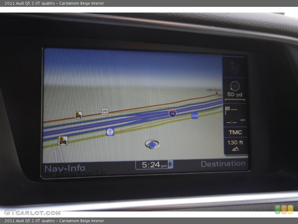 Cardamom Beige Interior Navigation for the 2011 Audi Q5 2.0T quattro #85270457