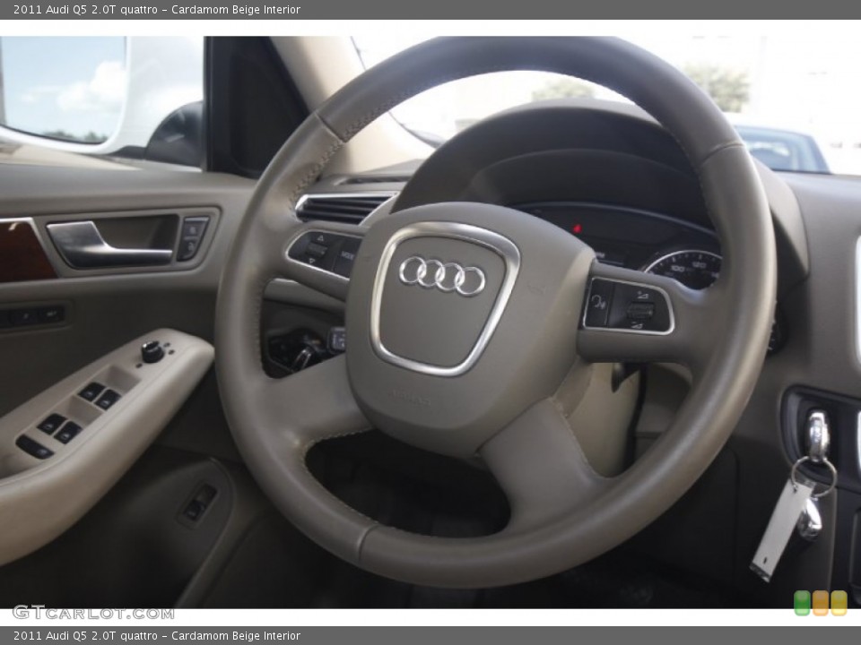 Cardamom Beige Interior Steering Wheel for the 2011 Audi Q5 2.0T quattro #85270925