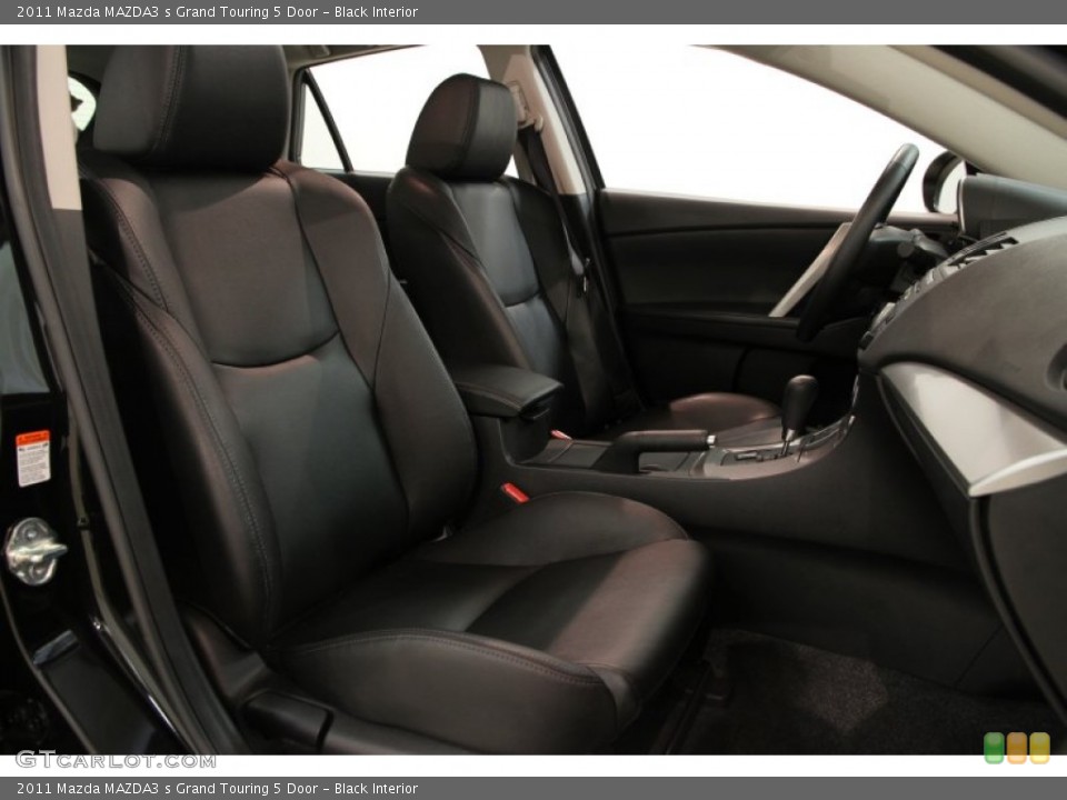 Black Interior Front Seat for the 2011 Mazda MAZDA3 s Grand Touring 5 Door #85275518