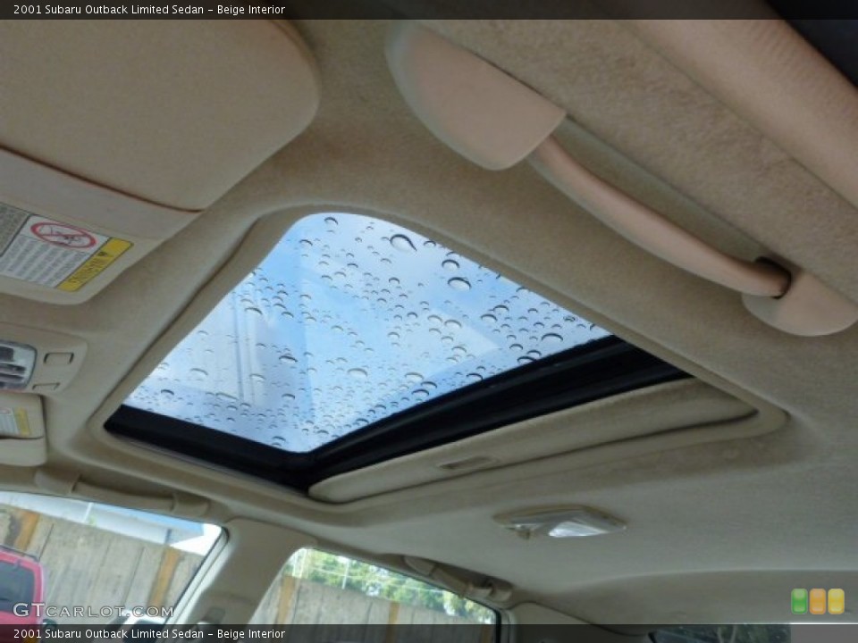 Beige Interior Sunroof for the 2001 Subaru Outback Limited Sedan #85276595