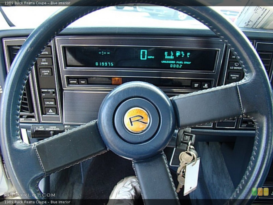 Blue Interior Steering Wheel for the 1989 Buick Reatta Coupe #85276715