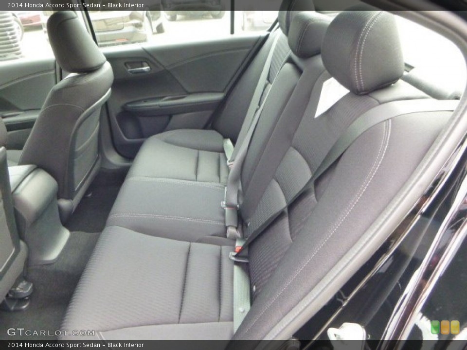 Black Interior Rear Seat for the 2014 Honda Accord Sport Sedan #85276952