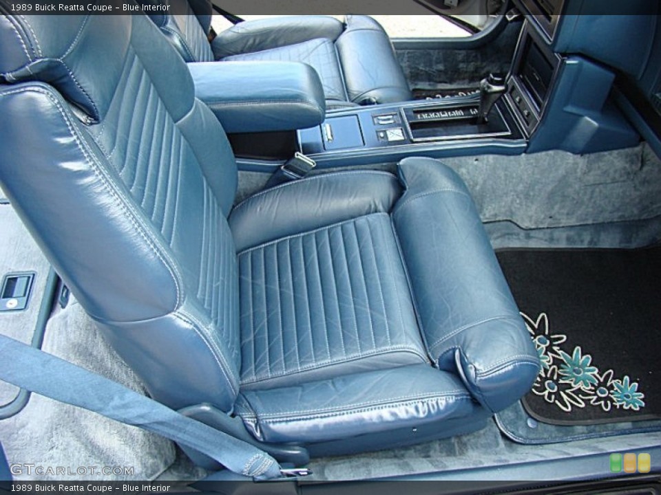 Blue Interior Front Seat for the 1989 Buick Reatta Coupe #85277059