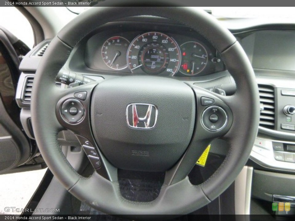 Black Interior Steering Wheel for the 2014 Honda Accord Sport Sedan #85277087