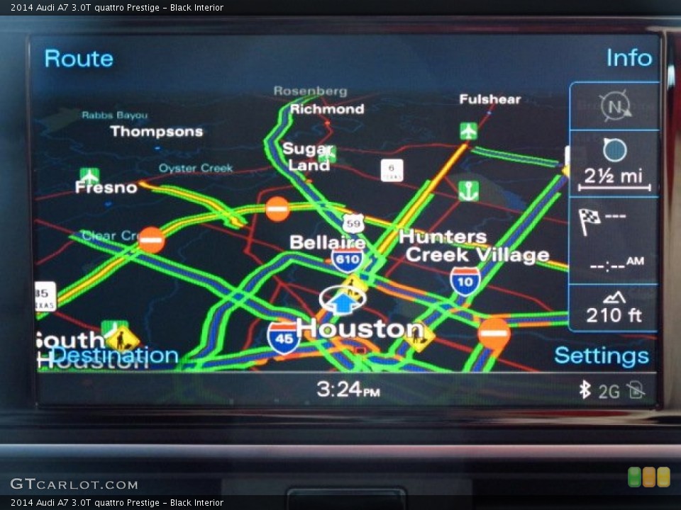 Black Interior Navigation for the 2014 Audi A7 3.0T quattro Prestige #85289477
