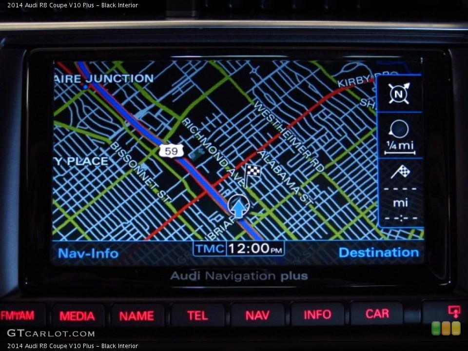 Black Interior Navigation for the 2014 Audi R8 Coupe V10 Plus #85293761
