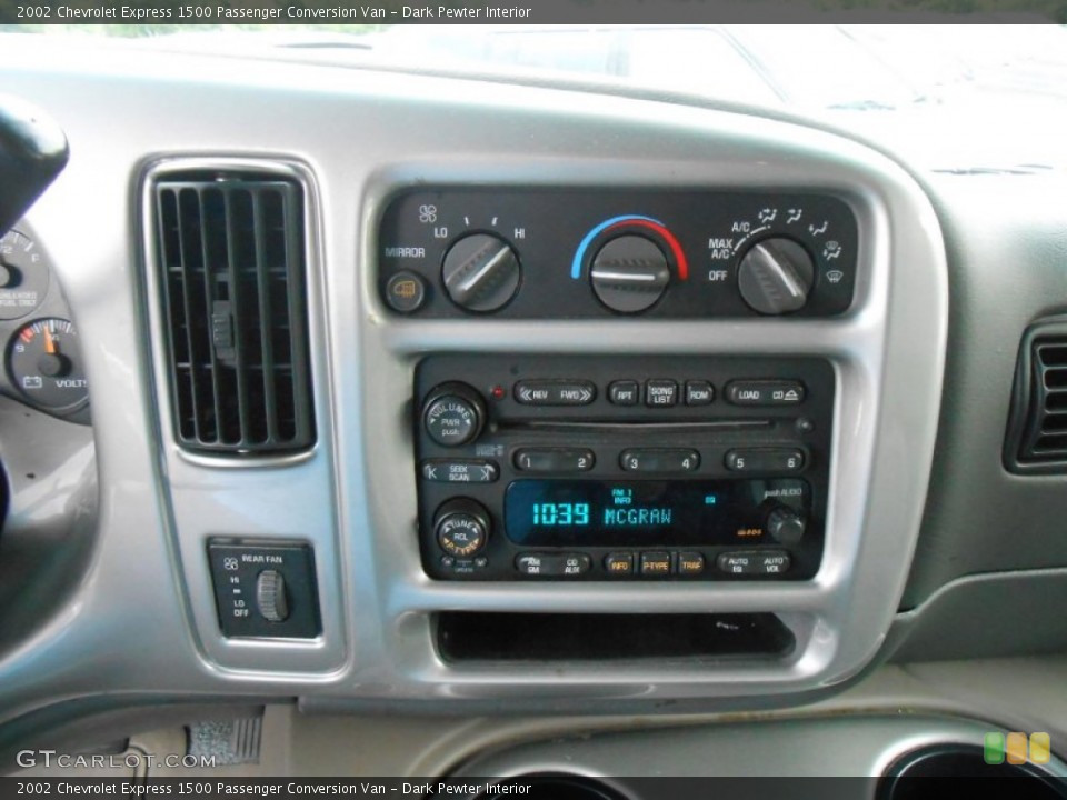 Dark Pewter Interior Controls for the 2002 Chevrolet Express 1500 Passenger Conversion Van #85298630