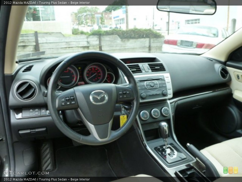 Beige Interior Dashboard for the 2012 Mazda MAZDA6 i Touring Plus Sedan #85301303